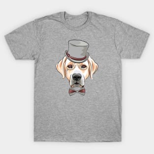 Labrador Retriever in a gray silk hat T-Shirt